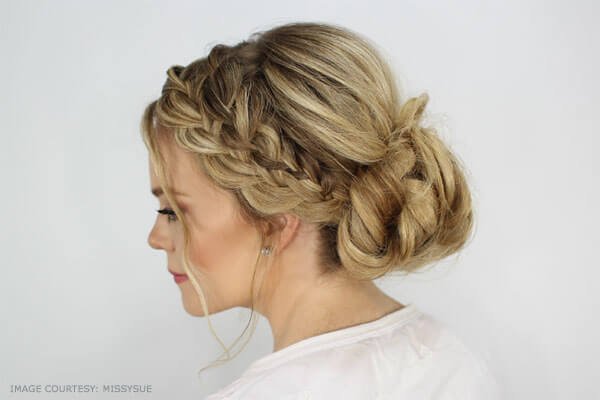 The Waterfall Braid Updo