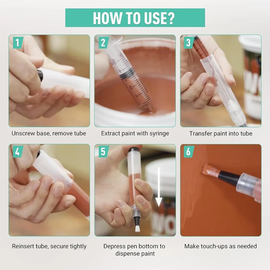 How to Use a Fillable Touch Up Paint Pen Brush