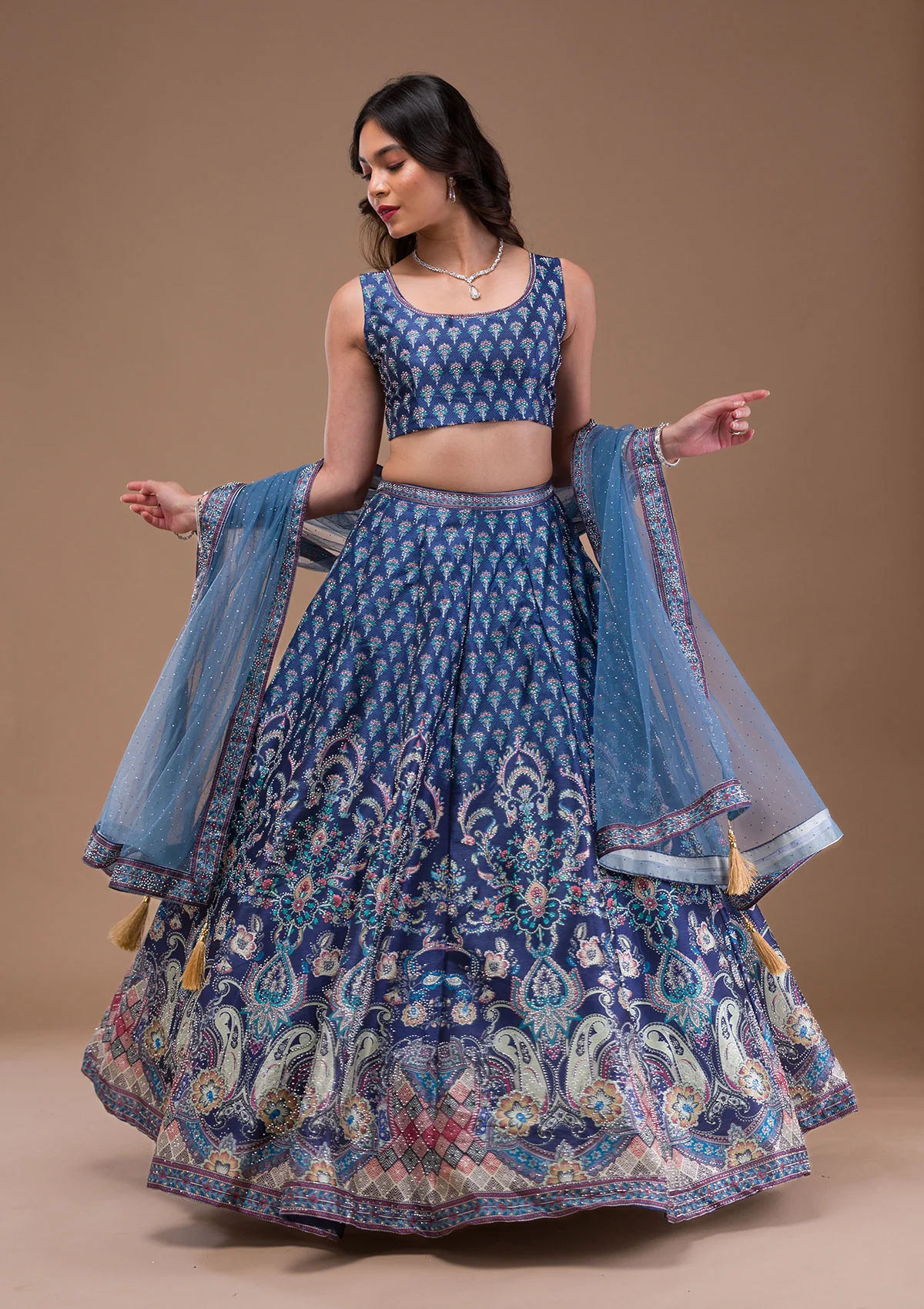 Trends in Blue Lehenga Designs